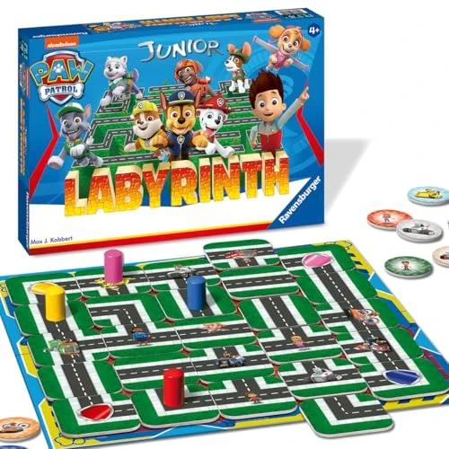Ravensburger - Laberinto La Patrulla Canina Junior, Juego de Mesas para Niños 4 Años, Regalos para Niños a Partir de 4 Años, Juegos de Mesa Familia, Versión en Español