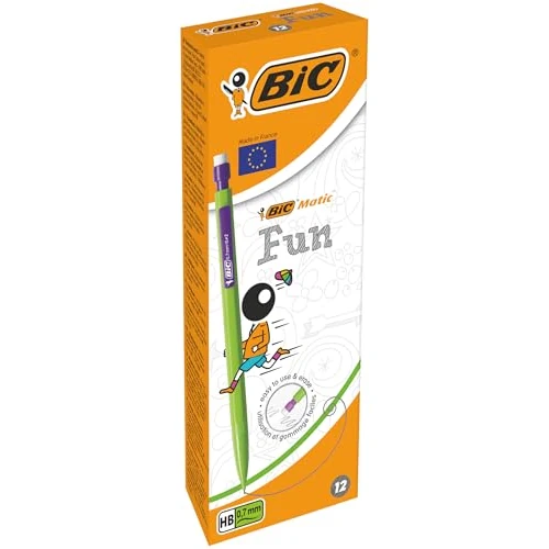 Tijdelijke aanbieding: BIC Matic Fun 0,7 mm HB Vulpotloden - Potloden in Diverse Kleuren, Doos van 12 stuks van 9.99 € naar 9.99 € (0.00% korting)