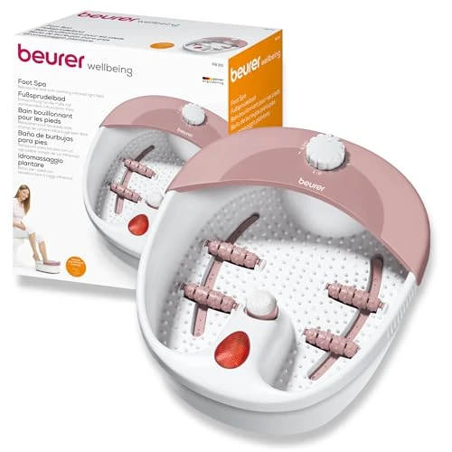 Beperkte aanbieding: Beurer FB 20 Voetbubbelbad, massage met bubbels en vibratie (3 niveaus), infraroodlicht, pedicureaccessoires, spatbescherming, antisliprubberen voetjes van 61.49 EUR naar 34.99 EUR (besparing 43%)