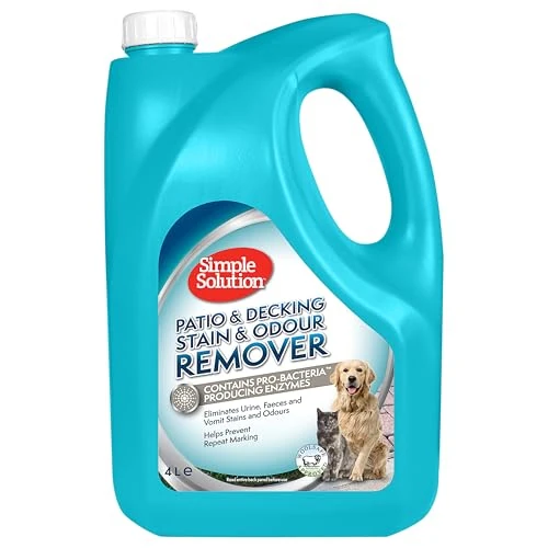 Limited-time offer: Simple Solution Patio & Decking Pet Stain and Odour Remover, Enzymatic Cleaner with Pro-Bacteria Cleaning Power - 4 Litre from 21.99 GBP to 18.39 GBP (save 16%)