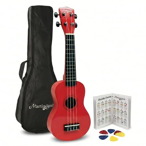 Oferta limitada: Martin Smith UK212-RD Ukelele Soprano Ukulele con Bolsa - Rojo, 21" Full Size Soprano de 23.99 € a 17.99 € (ahorro 25%)