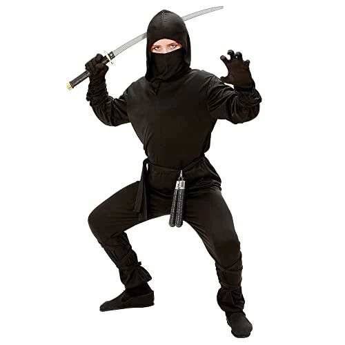 Limited offer: WIDMANN Children's Ninja Costume Small 5-7 yrs (128cm) for Oriental Chinese Fancy Dress from 44.00 EUR to 44.00 EUR (save 0%)