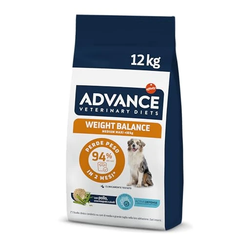 Advance Veterinary Diets Weight Balance Medium & Maxi - Croquettes pour Chiens avec des Problèmes de surcharge pondérale - 12kg