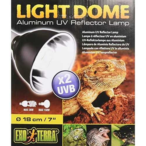 Zeitlich begrenztes Angebot: Exo Terra Light Dome, UV-Reflektorlampe aus Aluminium, für Lampen bis 75W, Fassung E27, Durchmesser 14cm von 39.99 € auf 14.29 € (64% Rabatt)