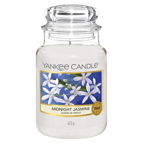 Vela aromática Yankee Candle | Midnight Jasmine vela en tarro grande | Velas de larga duración: hasta 150 h | Regalos perfectos para mujeres