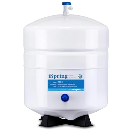 Oferta limitada: iSpring T32M Tanque de Almacenamiento de Agua Presurizado con Válvula de Bola para Sistemas de Ósmosis Inversa, 4 Galones, Válvula de Tanque de 1/4 "Incluida de 40.99 EUR a 32.79 EUR (ahorro 20%)