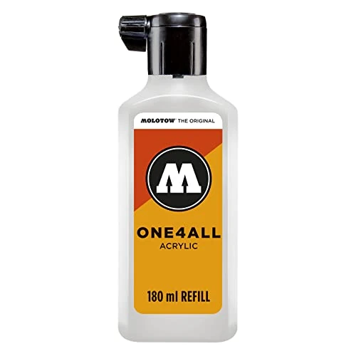 Begrenztes Angebot: Molotow ONE4ALL Refill Acryl, Farbe 160 signal weiß 180 ml, Nachfülltinte für Permanentmarker von 19.75 EUR auf 19.75 EUR (Rabatt 0%)