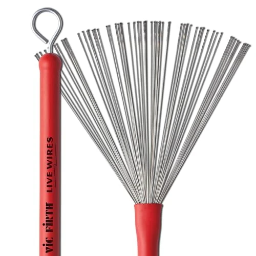 Tijdelijke aanbieding: Vic Firth Wire Jazz Brushes - Live Wires - Retractable - Red Handle van 44.75 EUR naar 44.75 EUR (korting 0%)