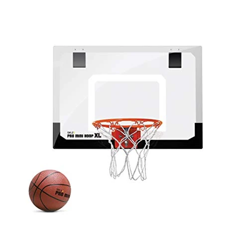 Zeitlich begrenztes Angebot: SKLZ Pro Mini Hoop Indoor-Basketball-Set mit mini aufblasbarem Basketball | Orange/Schwarz; XL Indoor Mini-Hoop mit 58,4 x 40,6 cm bruchsicherer Backboard, Breakaway-Rim und foam-gedämpften Halterungen von 49.90 € auf 40.99 € 