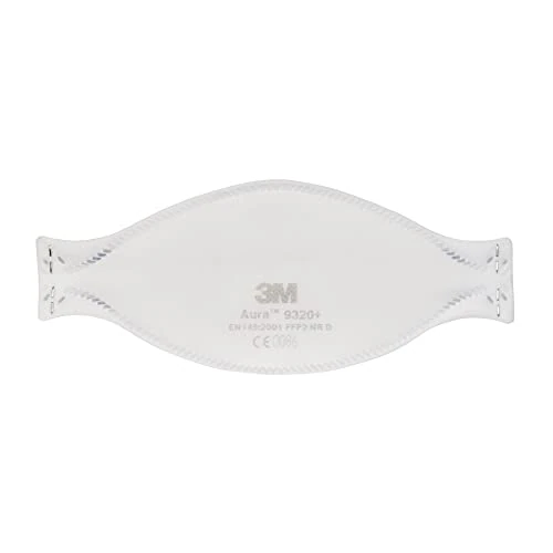 3M Respirador Aura 9320+ FFP2, máscara antipolvo sin válvula, filtro de baja resistencia para facilitar la respiración, máscara facial protectora, certificación EN 149:2001+A1:2009