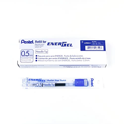 Limited-time offer: Pentel Refill Ink for EnerGel Liquid Gel Pen, (0.5mm), Fine Line, Blue Ink, Box of 12 (LRN5-C) from $17.28 to $7.20 (save 58%)