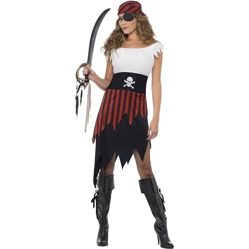 Offre limitee: Smiffys Costume de jeune fille pirate, avec robe et bandeau Halloween, Carnaval de 16.81 EUR a 16.81 EUR (economie 0%)