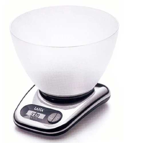 Offerta a tempo: Laica BX9240 Bilancia da Cucina Elettronica, Base Cromo, Ciotola Vitrex, 5 kg, elettrica, alluminio - 18% da 19.99 € a 16.34 €