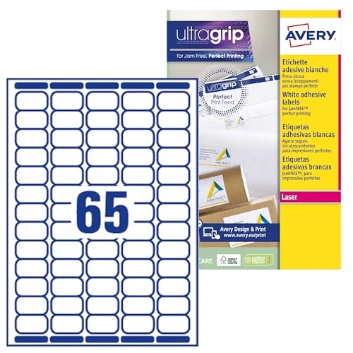 Limited-time offer: Avery J8 Mini Labels 38.1 x 21.2 Bianco from 23.69 £ to 23.69 £ (save 0.00%)