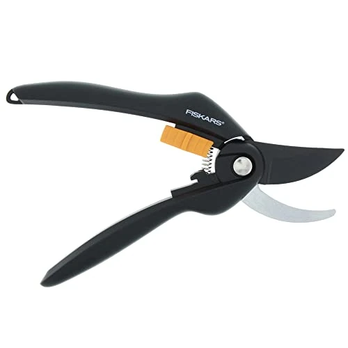 Offre limitée : Fiskars Sécateur à lames franches, Revêtement antiadhésif des lames en Acier, Longueur: 20 cm, Diamètre de coupe: 2,2 cm, Noir/Orange, SingleStep, P26, 1000567 de 10.49 EUR à 10.49 EUR (remise 0%)