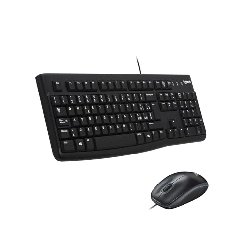 Offerta a tempo: Logitech MK120 Combo Tastiera e Mouse con Filo per Windows, Mouse Ottico Cablato — 31% da 25,99 € a 18,00 €