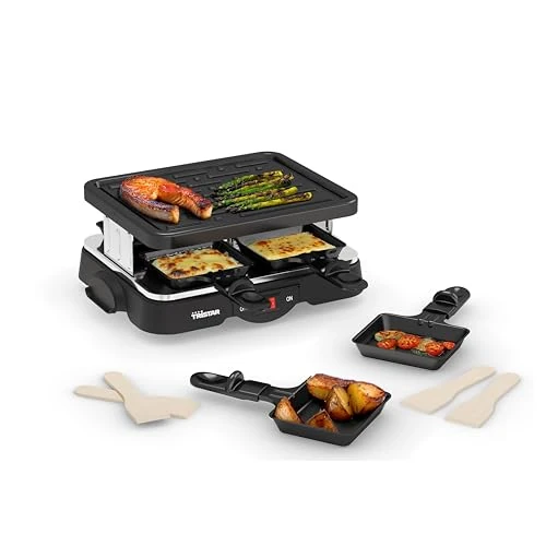 Tristar Raclette Grill Plate, Set of 4, Black