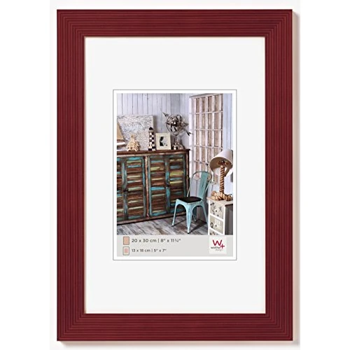 Walther Design HI520R Grado picture frame, wooden frame, 6 x 8 inch (15 x 20 cm), red