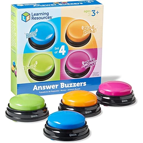 Offerta a tempo: Learning Resources Pulsanti Quiz 4 Buzzer Sonori per Giochi attività Estive - 22% da 23.94 € a 18.70 €