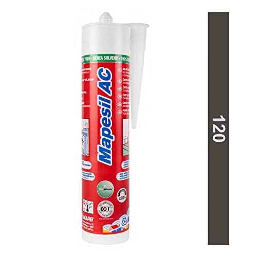 Limited-time offer: Mapei Mapesil AC Black Silicone Sealant 310ml - Waterproof Anti Mould Bathroom Silicone Sealant for Baths, Showers, Sinks & Window Frames, Black from 15.25 £ to 14.08 £ (save 8%)