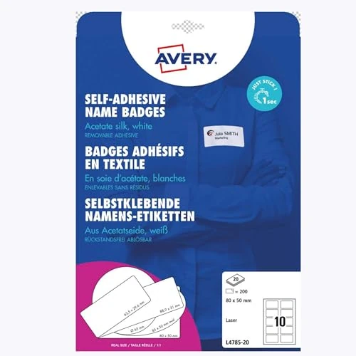 Tijdelijke aanbieding: Avery Zweckform naametiketten voor laserprinters 200 Stuk, 80 x 50 mm wit van 29.51 € naar 29.51 € (0.00% korting)