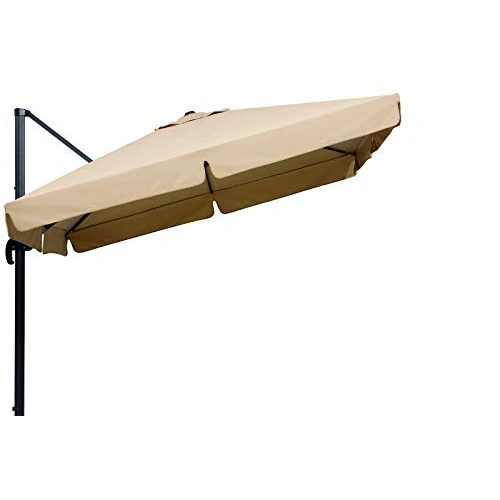 Offre limitée : Schneider Parasol Rhodos, Naturel, carré 300 x 300 cm, 782-02, Structure Aluminium/Acier, Housse Polyester, 24 kg, La Nature de 461.17 € à 249.46 € (46% de remise)