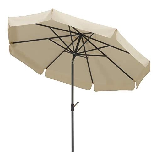 Schneider Ombrellone Orlando, naturale, rotondo da 270 cm, 783-02, struttura in alluminio/acciaio, rivestimento in poliestere, 5,7 kg