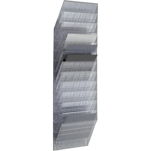 Limited-time offer: Durable FLEXIBOXX 12 Literature Holder - A4 Landscape - Transparent - Wall Mounted Document Holder - Perfect For Flyers, Brochures, Magazines, etc. from 51.99 GBP to 51.99 GBP (save 0%)