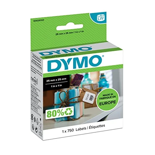 Offre limitée : DYMO LW petites étiquettes autocollantes polyvalentes authentiques | 25 mm x 25 mm | rouleau de 750 étiquettes faciles à décoller | pour les étiqueteuses LabelWriter de 17.58 EUR à 17.58 EUR (remise 0%)