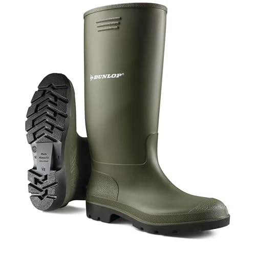 Oferta limitada: DUNLOP Pricemastor para hombre y mujer – Botas de agua y de caucho, impermeables, con puntera blanda – Resistentes a productos químicos – Altas – PVC – Verde/Negro – Tallas 42 de 17.93 € a 17.93 € (ahorro 0.00%)