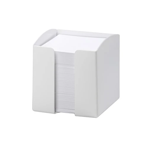 Durable 1701682010 Caja de plástico para notas de 90 x 90 mm, blanco, opaco