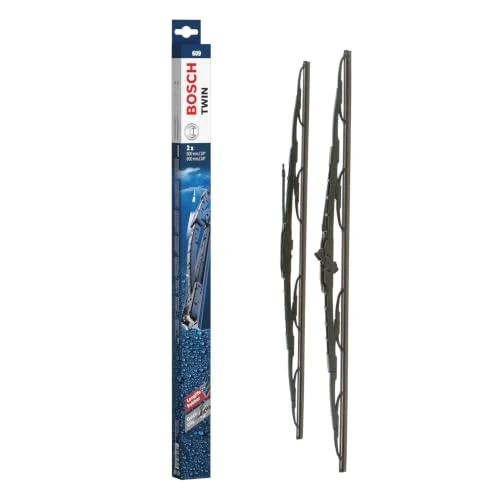 Offre limitée : Bosch Twin 609 - Jeu de 2 Balais d'essuie-glaces - 600 mm / 600 mm | Jeu de 2 Balais d'essuie-glaces de Remplacement Avant - Livrés avec Adaptateur Quick-Clip Pré-Assemblé de 20.99 € à 20.99 € (0.00% de remise)