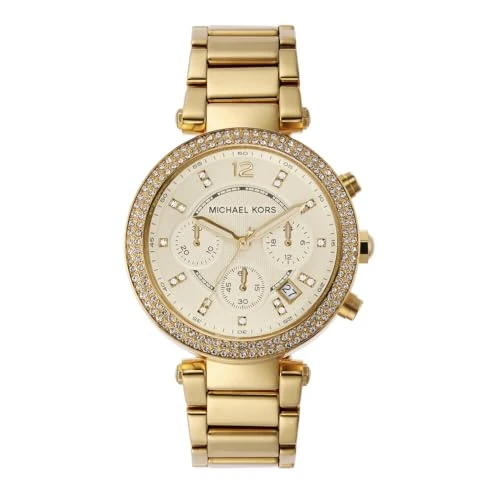 Oferta limitada: Michael Kors - Reloj Parker cronógrafo de Cuarzo con Correa de Acero Inoxidable en Tono Dorado para Mujer MK5354 de 299.00 € a 299.00 € (ahorro 0.00%)