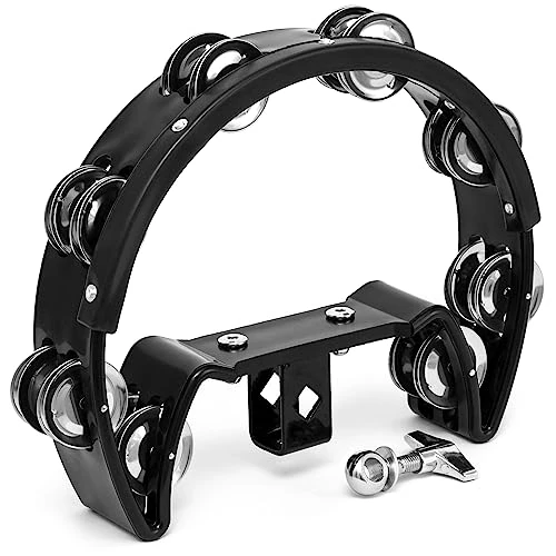 Zeitlich begrenztes Angebot: TIGER TAM70-BK TIGER Halbmond-Tambourine mit Montierhalterung , Schwarz von 15.99 € auf 15.99 € (0.00% Rabatt)