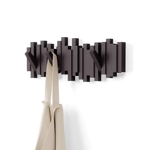 Offerta a tempo: Umbra Sticks Attaccapanni Da Parete Con 5 Ganci Ribaltabili, Espresso Marrone, ‎‎49.5 x 3 x 18 cm, 907.18 grammi - 0.00% da 30.00 € a 30.00 €