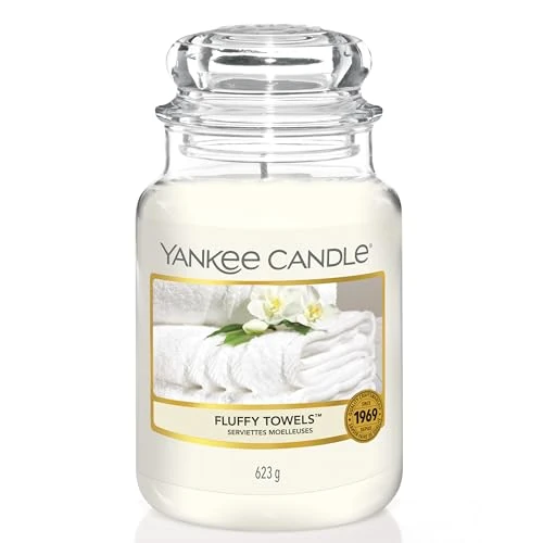 Yankee Candle-geurkaars | Fluffy Towels Large Jar | Brandduur: tot wel 150 uur