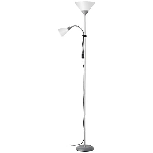 Brilliant 93008/03 Spari 4 Floor Lamp with 2 Lights 60 W E27 230 V Modern Argent/Blanc