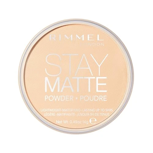 Offerta a tempo: Rimmel London Cipria Compatta Stay Matte - Polvere Opacizzante a Lunga Tenuta per Pelli Grasse e Miste - Trasparente - 14 g - 5% da 6.34 € a 6.00 €