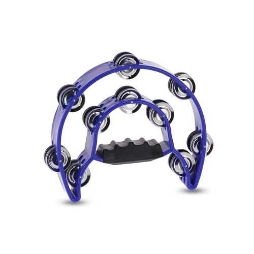 Offerta a tempo: GEWA Tamburelli Mezzaluna - 20 paia di piattini cromati - Due file - Colore blu - 23% da 20.50 € a 15.69 €