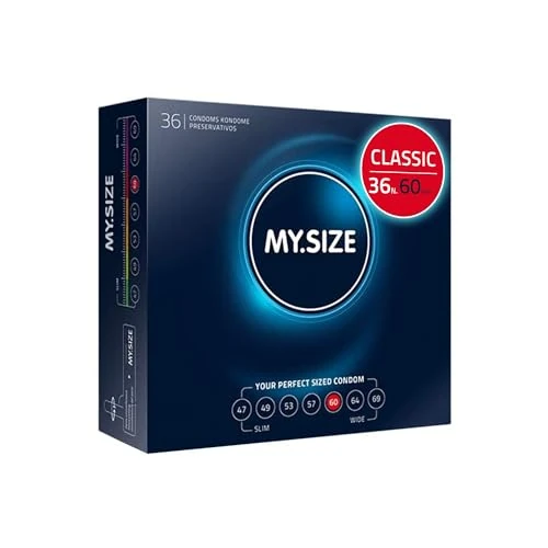 Offerta a tempo: MY.SIZE Preservativi classici misura 5 | 60 mm di larghezza | 36 pezzi confezione mega | premium extra sottili | fedeli al tatto | 0,07 mm di spessore delle pareti — 33% da 29,95 € a 19,95 €