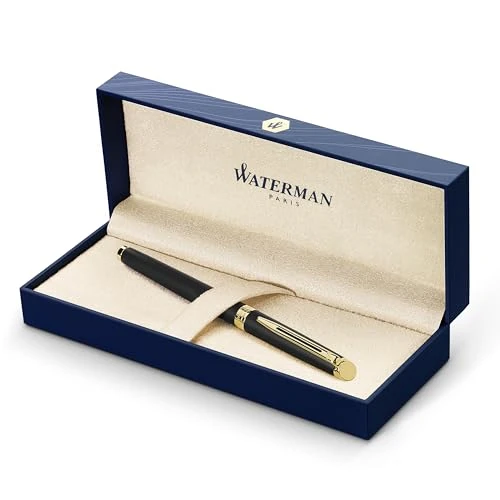 Offerta a tempo: Waterman Hémisphère penna roller | nero opaco con finiture in oro 23 carati | punta fine con cartuccia di inchiostro nero | confezione regalo - 0.00% da 83.65 € a 83.65 €