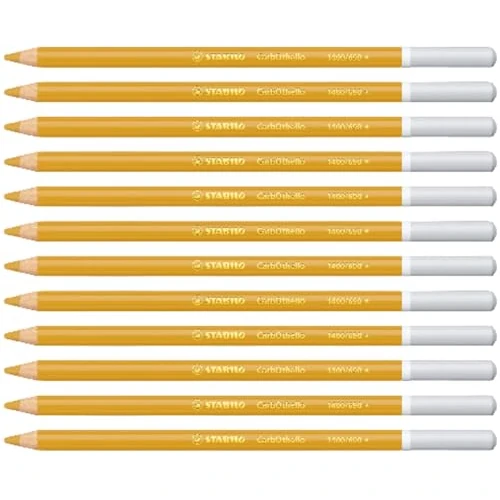 STABILO - Pastellkreidestift - CarbOthello - 12er Pack - goldocker