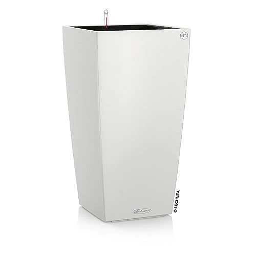 Limited-time offer: Lechuza CUBICO Color 40 Self Watering Planter Large Garden Plastic Indoor and Outdoor Flower Plant Pot with Drainage Hole H75 L40 W40 cm White from 124.99 £ to 109.00 £ (save 13%)