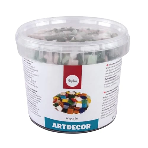Limited-time offer: RAYHER Mosaic Tiles Bucket for Arts and Crafts, Glass, Green Shades, 1x1 cm, 1 kg, 1300-Piece from 24.76 GBP to 24.76 GBP (save 0%)
