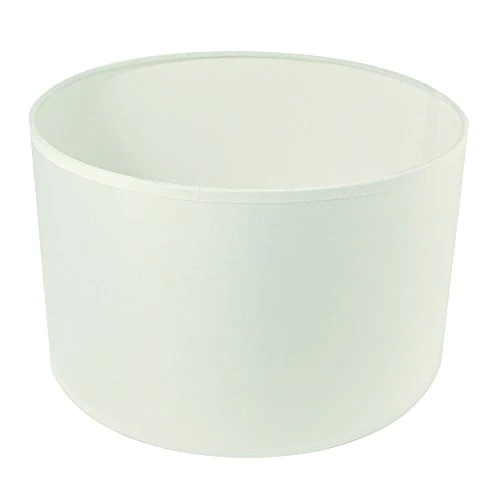 Rayher Hobby 2308302 Abat-jour, rond, diamètre 25 cm, hauteur 15 cm, 100 % polyester, pour lampe à poser ou à suspendre, également à peindre et à coller, blanc