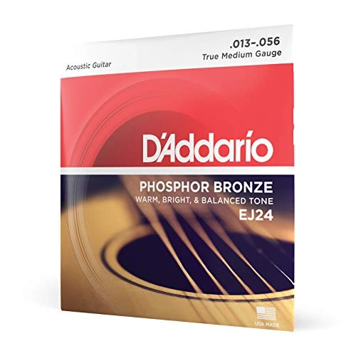 D'Addario EJ24 Phosphorbronze-Saiten für Akustikgitarren, True Medium, 13-56