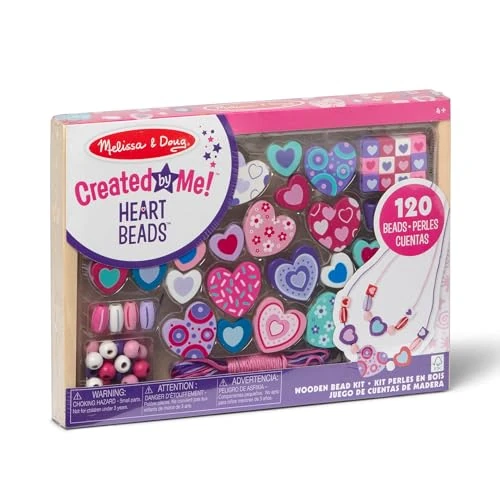 Offerta a tempo: Melissa & Doug Perline per Braccialetti e Collane - Cuoricini, Kit Fai Da Te Perline, Idee Regalo per Bambine e Bambini, In Legno, 5+ Anni - 0.00% da 10.83 € a 10.83 €