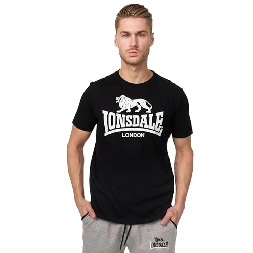 Oferta limitada: Lonsdale T-Shirt Logo - Camiseta Hombre, Color Negro, Talla Large de 19.90 € a 14.78 € (ahorro 26%)