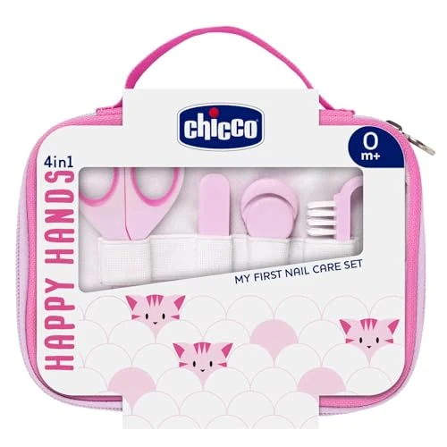 Offre limitee: Chicco Set Manucure pour Bébé Fille, Avec Ciseaux, Lime en Carton, Coupe-ongles, Brosse à Ongles, Idée Cadeau pour Bébé Fille, Rose, 0 Mois+ de 13.49 EUR a 8.90 EUR (economie 34%)