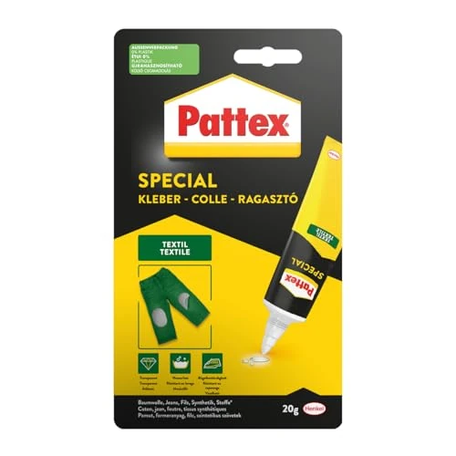 Limited-time offer: Pattex 1472397 Special Adhesive for Textile, Black/White, 20g Volume from 4.63 £ to 4.63 £ (save 0.00%)